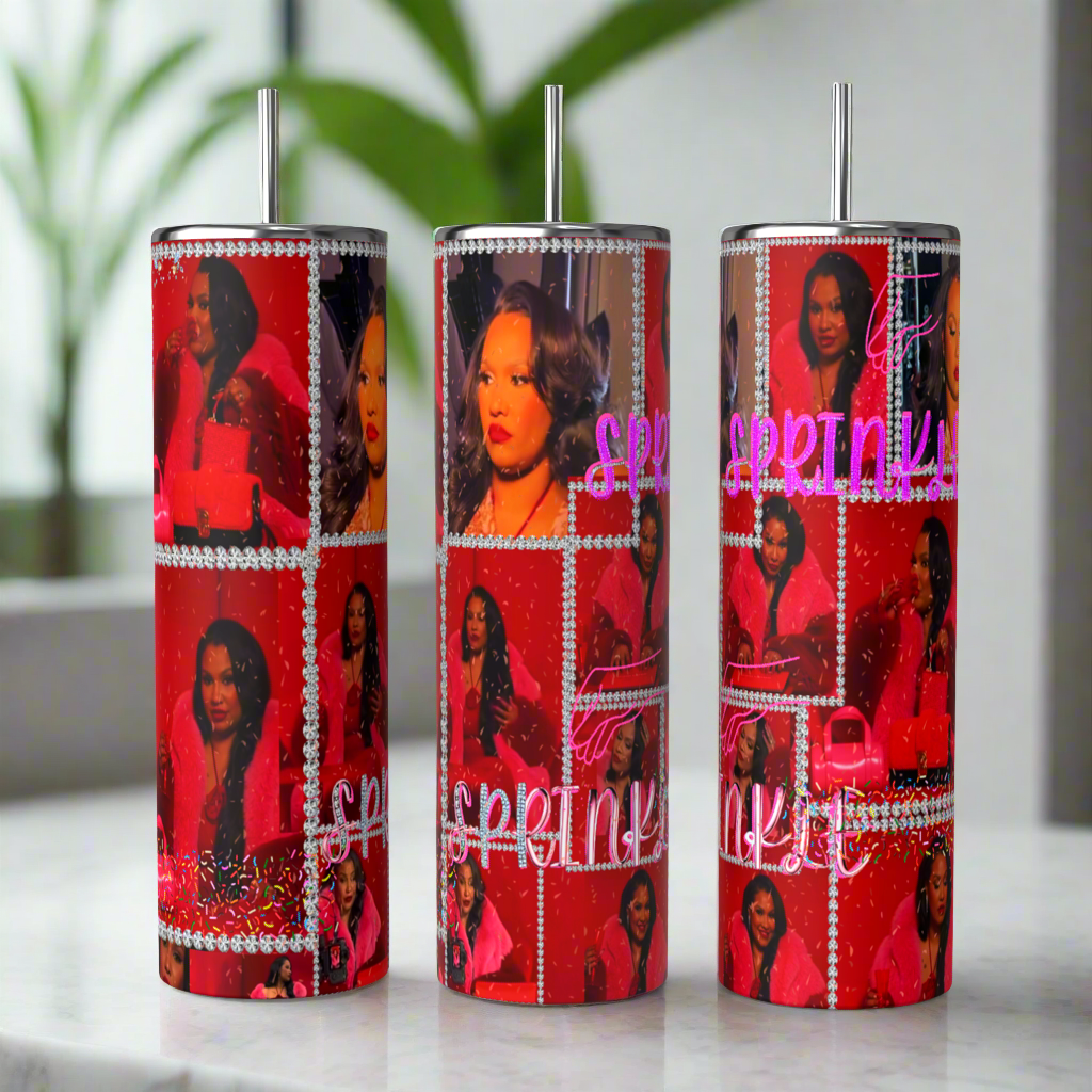 Sip in Empowerment: Unveiling the 'Sprinkle Sprinkles' 20oz Skinny Tumbler Inspired by Shera Seven