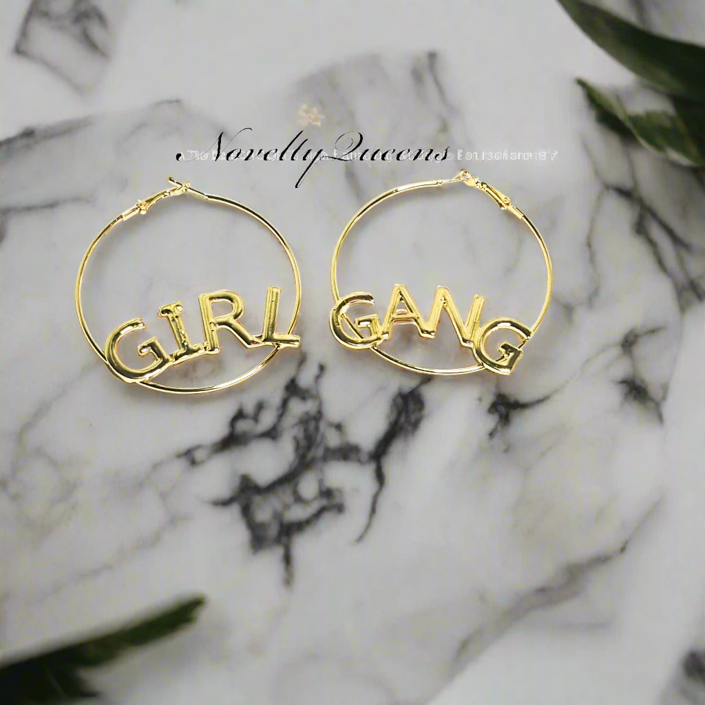 Girl Gang Fashion Boss Hoop Earrings