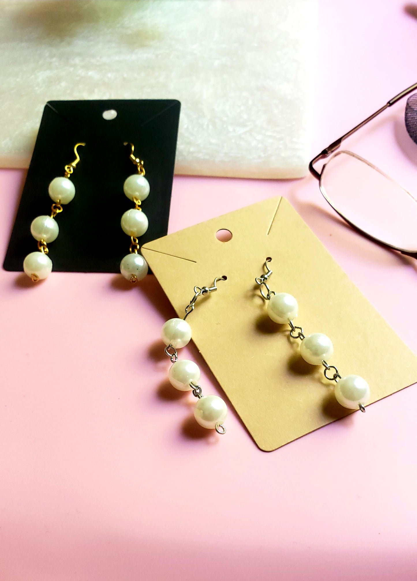 Pearl Beads Drop Earrings