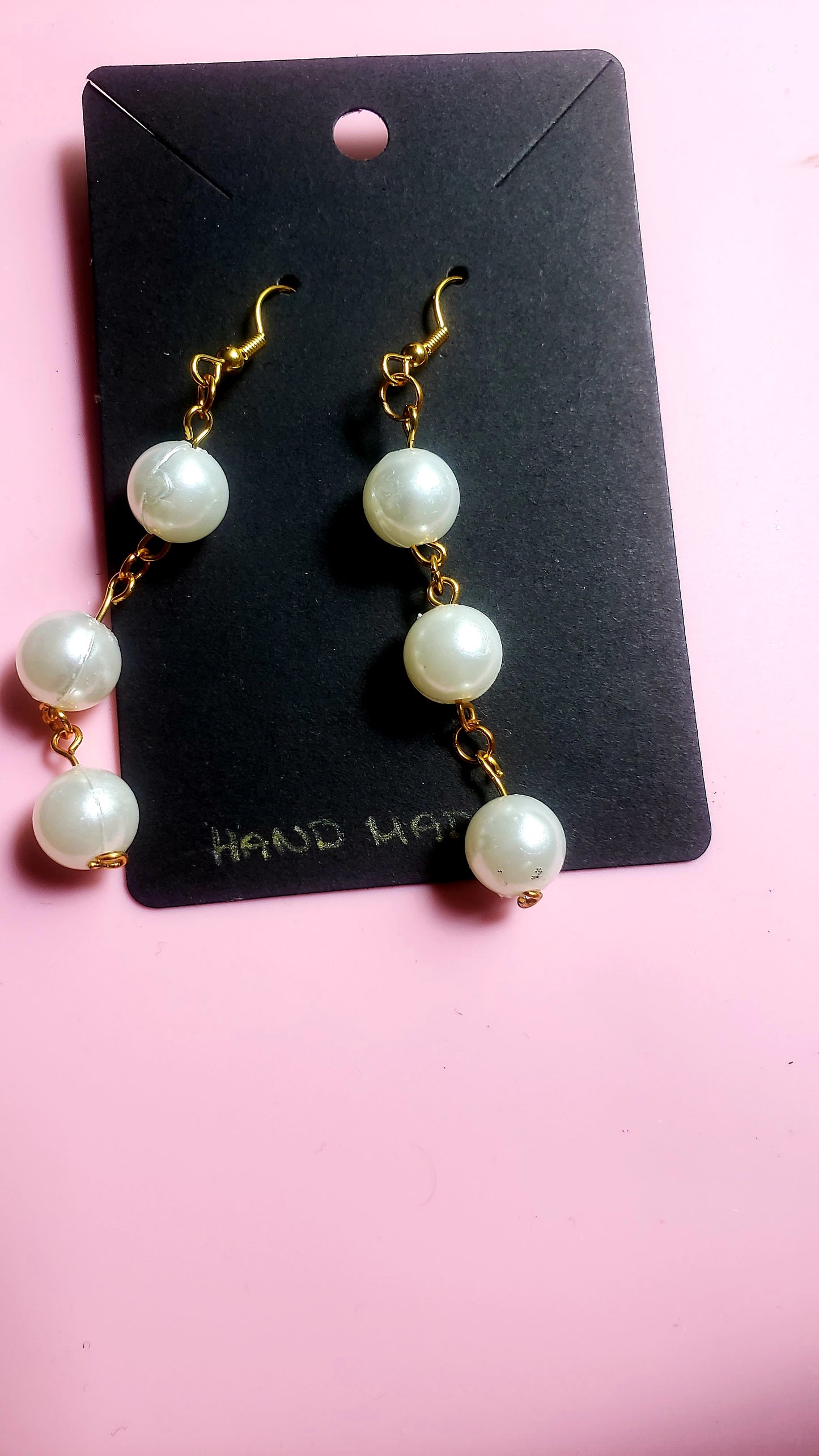 Pearl Beads Drop Earrings