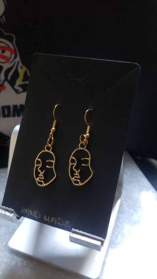 "Faced" Earrings