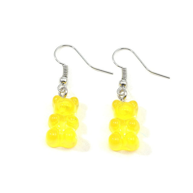 Bear drop earrings