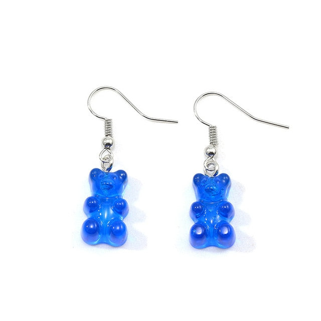 Bear drop earrings